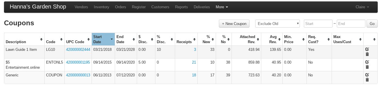 Coupons - VMX POS