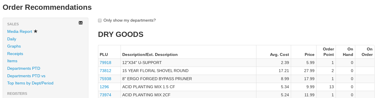 Low on Hand - VMX POS